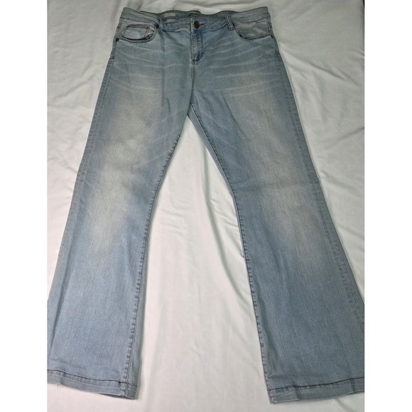 Kut from the Kloth Denim - Kut From The Kloth Chrissy Flare Sz 16 Light Wash Western Boho Festival Stretch